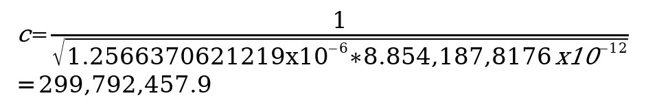 c=Sqrt Mu&Epsilon